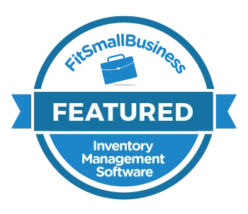 a badge for CyberStockroom by FitSmallBusiness saying 'Featured' in Inventory Management Software.